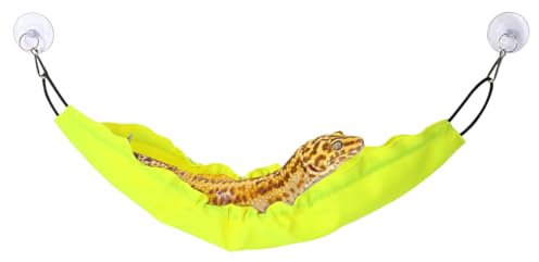 Zayookey Eidechse Hängematte Bartagame Hängematte Reptilen Hängematte Swing Lizard Hängematte Lizard Liege Für Reptilien Lizard Bartagamen Geckos Schlangen Chamäleon Leguan (Gelb)