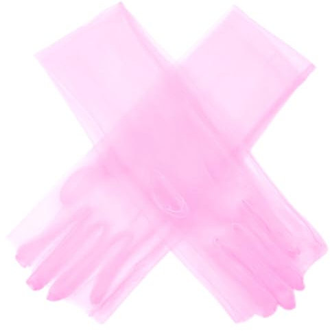 iSpchen Transparent Tüll Braut Handschuhe Damen Lange Tüllhandschuhe Durchsichtige Hochzeit Handschuhe Damenhandschuhe Lange Handschuhe für Hochzeiten Opern Dinnerpartys Prom, Rosa