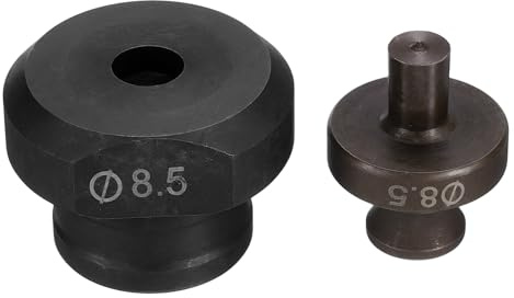 QUARKZMAN Troqueladora Hidráulica para Perforar Agujeros de 8.5mm de Precisión - Kit de Perforación Eléctrica Hidráulica para Máquina Perforadora MHP-20 JP-20 Color Borgoña Y Negro