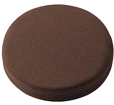 Rundes, Dickes Stuhlkissen, rund, waschbar, Stuhlkissen für drinnen und draußen, Esszimmer, Terrasse, rutschfestes Kissen (40 x 40 x 5 cm, Beige)