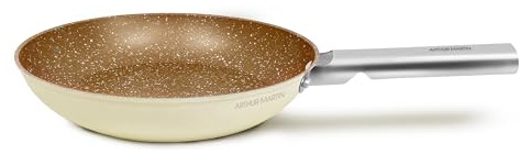 Casserolerie Arthur Martin POELE 28 CM ALU FORGE MANCHE FIXE INOX | aluminium forgé, revêtement anti-adhérent, manche fixe inox, tous feux dont induction, lave-vaisselle