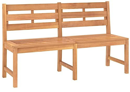 HETFTJN Balkon Stühle Gartenbank Bad Banks Lounge Sessel Outdoor - Gartenbank 150 cm Massivholz Teak für Balkon Garten Park Terrassen