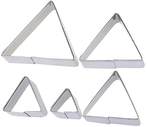 COLLBATH DIY Biscuit Molds Stainless Steel Triangle Cookie Cutters 10pcs Set for Baking