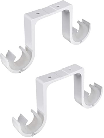 Cabilock Soporte De Barra De Cortina De Montaje Superior Soportes para Barras De Cortina Dobles Accesorios para De Gran Capacidad para Decoración del Hogar Fijación De para De