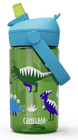Camelbak THRIVE FLIP STRAW KIDS 415 ml – sport bottle – leak-proof – child-friendly size – easy drinking mechanism – ideal for on-the-go – Hip Dinos, size: OS