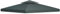 Outsunny Toit de Remplacement pour pavillon de Jardin Toile de Rechange pour pavillon tonnelle Tente 3 x 3 m Gris foncé