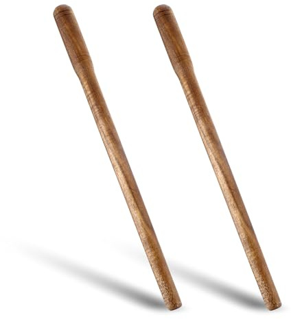 Kifmurase 11 Inch Wooden Sourdough Bread Mixing Stir Stick Spurtle Sourdough Whisk Bread Making Tools Acacia Wooden Paddle Stirring Stick for Kitchen Cooking (2 Pack)