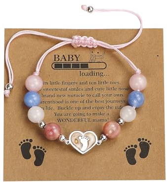 LUOKIFUR Bracelet bébé graine de moutarde, cadeau chrétien pour baptême, jeune maman (Bracelet)