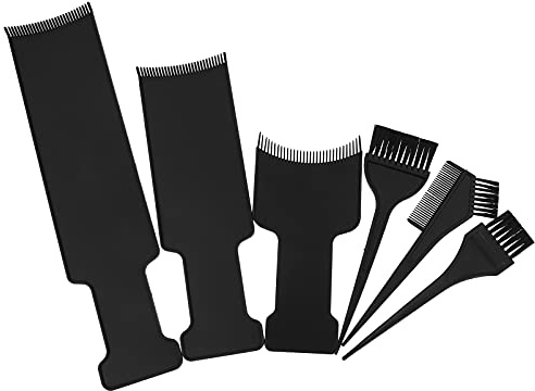 CALLARON Kit para Teñir el Cabello 6 Placas de Plástico y Cuidado Privado del Cabello de Diseño Simple, Fácil Aplicación y Amplio Uso Adecuado para Salones de Peluquería