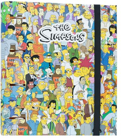 Grupo Erik Carpeta Anillas A4 The Simpsons - Archivador 4 Anillas de Tapa Dura y Banda Elastica | Los Simpsons Regalo, Archivadores Escolares para Niños y Niñas