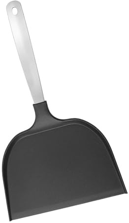 MagiDeal Pelle à crêpes en Nylon Extra Large avec Manche en Acier Inoxydable résistant à la Chaleur, Outil de retournement de crêpes, spatule à Poisson pour, Noir