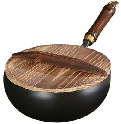 Planchette réutilisable antiadhésive - poêle à friture noire mate pour la maison, facile avec une poignée résistante à la chaleur, ustensile de cuisine polyvalent pour la cuisson et les frites