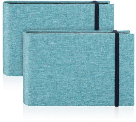 Lonrtesw Confezione da 2 Album Fotografici Piccoli, Album Fotografici 6x4 con Inserto da 200 Foto, Mini Album Fotografico con Copertina Portatile, Memoria Blu