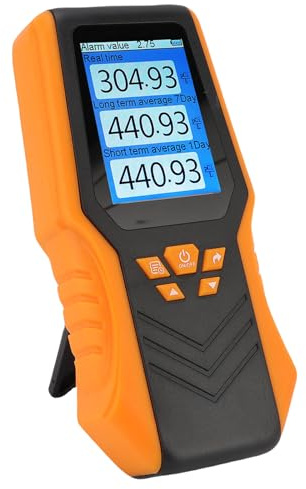 Luocute Detector de Radón, Pantalla LCD a Largo Plazo en Tiempo Real, Portátil, Liviano, Fácil de Usar, con Batería Recargable, para el Sótano de la Escuela, la Oficina en Casa