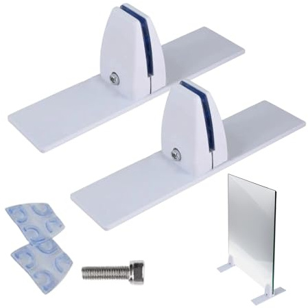 Bexdug Standfuß für Glaskamin, mit verstellbaren Clips, robuste Ständer, Kaminpaneelhalterung, für Winter, Innenbereich, Zuhause, Schlafsaal, Wohnung, Büro, Urlaub, Geburtstag