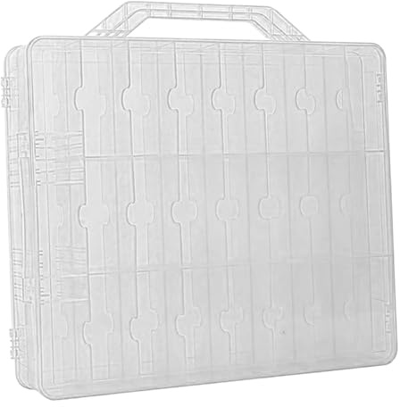 Custodia organizer per smalti per unghie per 48 bottiglie Porta smalto per unghie da 13x14 pollici Doppio lato trasparente Organizer portatile per donna Ragazza Conservazione di forniture cosmetich