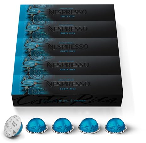 Nespresso Vertuo - Assortiment Costa Rica - 50 Capsules Café | Compatible avec machines Nespresso Vertuo - Café dense et velouté aux notes maltées pour vos tasses quotidiennes