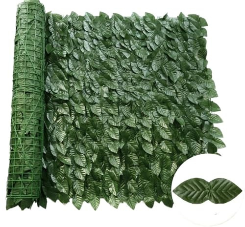 TXLEAPEY for Zuhause, Garten, Balkon, Dekoration, Kunstpflanze, Künstliche Efeu-Hecke, Grünes Blatt, Zaunbrett, Privatsphäre(WL-PT-SLL,50X200CM)