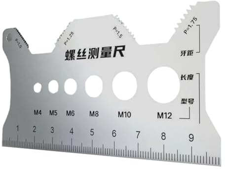 Dispositivo de medición de tornillo, calibradores de medición de tornillo estable, herramienta de escala resistente al desgaste para escala resistente al desgaste de 4 mm, 5 mm, 6 mm, 8 mm, 10 mm
