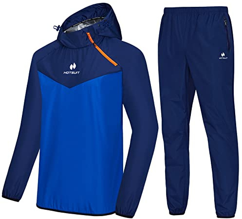 HOTSUIT Sauna Suit/Sauna Jacket Men Jacket Pants Gym Workout Sweat Suit/Sauna Jacket Tracksuit
