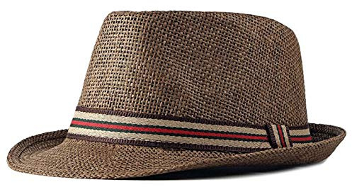 CHENNUO Strohhut Panamahüte Herren Damen Fedora Sommerhut Wide Rand Strandhut Sonnenhut