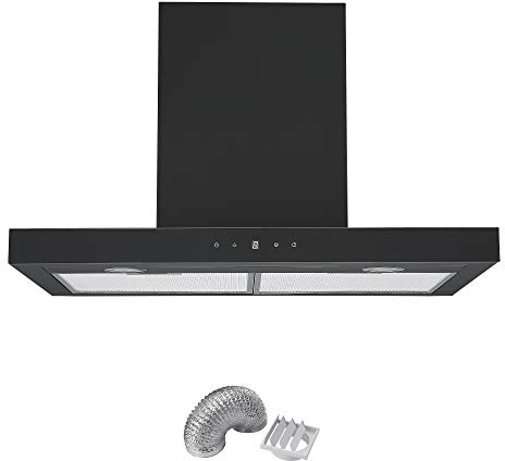 Cookology 70cm Linear Cooker Hood + Ducting Kit - 627.5 m³/h - Black