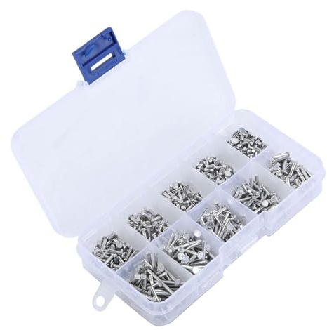 Flachkopf Vollnieten Aluminium M2 500 Stück 3 4 5 6 8 10 12 14 16 18 mm für Mechanik Auto Reparatur DIY Projekte