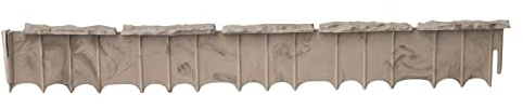 Suncast 3 Pack Quick Edge Resin Material 35 Inch Single Strip Natural Stone Lawn Border Edging for Patio, Gardening & Landscaping, Flagstone