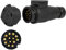 13 poliger Anhänger Stecker, Set mit Parking Cover, 13 pol Stecker nach ISO 11446 genormt, AHK Verbinder für 12 V Systeme, 13 Pin Hänger Stecker, 13 pol Stecker für 13 pol Steckdose, 7-13 pin Adapter