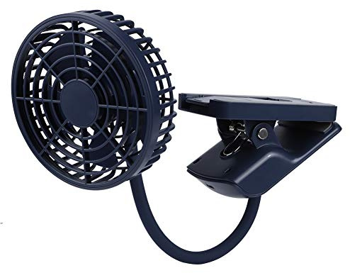 Natudeco Ventilateur de Bureau Clip Rechargeable USB sur la Poussette de Bureau de Voiture Mini Clip Rechargeable alimenté par USB Ventilateurs ménagers Portables(Bleu)
