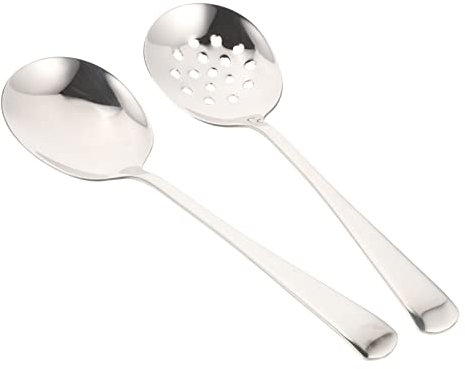 MAGICLULU 2pcs Portable Slotted Spoon Household Serving Spoons Ergonomic Design for Easy Handling for Everyday Kitchen Use and Cooking