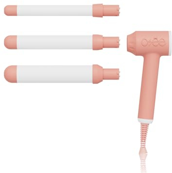 Osée - Hair Gun II - Fer à boucler 3-en-1-3 Barils amovibles, Revêtement céramique, Écran de contrôle, Température réglable, Chauffage rapide, Cordon 360° anti-nœuds & Mallette de rangement