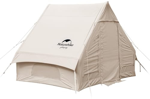 Naturehike Aufblasbares Zelt, 4-8 Personen Luftzelt, 4 Jahreszeiten Aufblasbare Zelte für Camping, Wasserdichtes Winddichtes Aufblasbares Hauszelt für Erwachsene, Einfach aufzubauen Aufblasbares