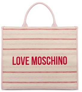 Love Moschino BORSA CANVAS NATURALE+PU CIPRIA