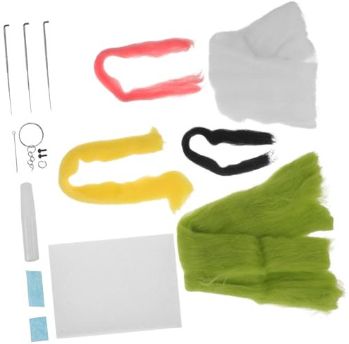 NUOBESTY Nadelfilz Selbermachen Filzset-Box Mit Filzformen Zum Basteln DIY-filzset Für Anfänger Inklusive Filzbastelwerkzeuge Und Handgefertigtem Filzmaterial