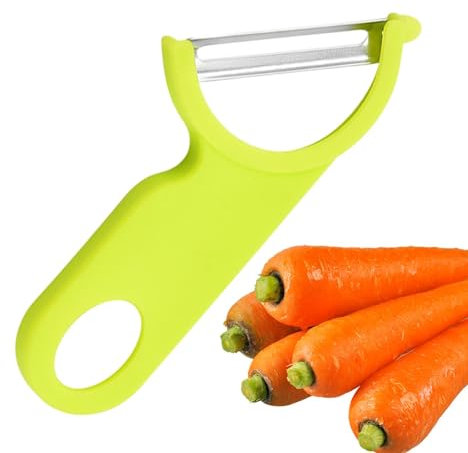 Pelapatate, pelapatate a Y per cucina - Pelacarote in acciaio al carbonio,Trituratore per cavoli a forma inclinata, manico antiscivolo per verdure, per mele, verdure, frutta, carote