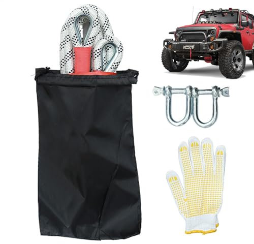 Xijobido Bergungsseil, Abschleppseil - Nylon-Bergungsgurt Heavy Duty - Auto-Abschleppgurt, Autoanhänger-Seil, kinetisches Bergungsseil, Schnappgurt, Abschleppzubehör für UTV, ATV, LKW
