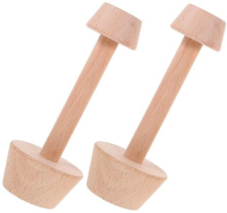 Ciieeo 2pcs Double Headed Egg Tart Molds Wooden Pastry Tamper Baking Molds for Egg Tarts Versatile for Home Cafe Baking