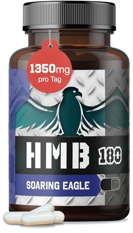 HMB Kapseln hochdosiert – 180 Calcium Hydroxy Methylbutyrat Kapseln – 1350mg Methylbutyrat pro Tagesdosierung – HMB Pulver in Kapselform – Vegan - HMB-Supplement