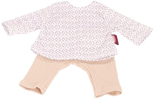 Götz 3403592 Kombi Nature – Puppenbekleidung Gr. M – 2 teiliges Bekleidungs – und Zubehörset für Babypuppen von 42 – 46 cm
