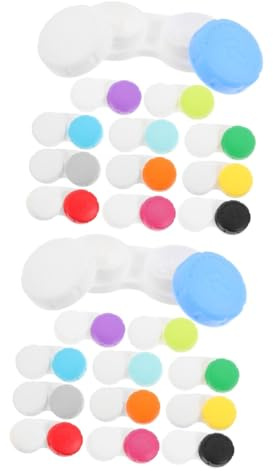 VALICLUD 2 Sätze Kontaktlinsenbehälter Kosmetikbehälter Organizer Reiselinsenbehälter Durchsichtiger Kontaktlinsenbehälter Für Tageslinsen Taschenbehälter Kleiner 12 Stück * 2