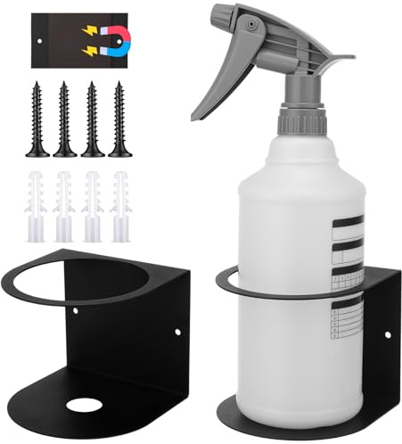 Zonon 2 Pcs Magnetic Spray Can Holder Metal Spray Bottle Holder Wall Mount Storage Rack for Home and Garage Craft Workspace Paint Bottle