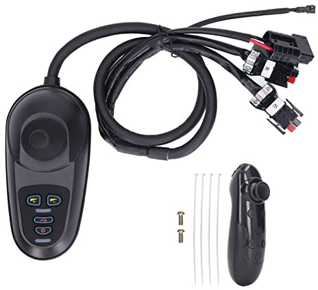 Fydun Elektroradstuhl Joystick Controller 4 Anschlüsse Sanfte Geschwindigkeitswechsel Rollstuhl Controller mit Bremsadapter DC24V