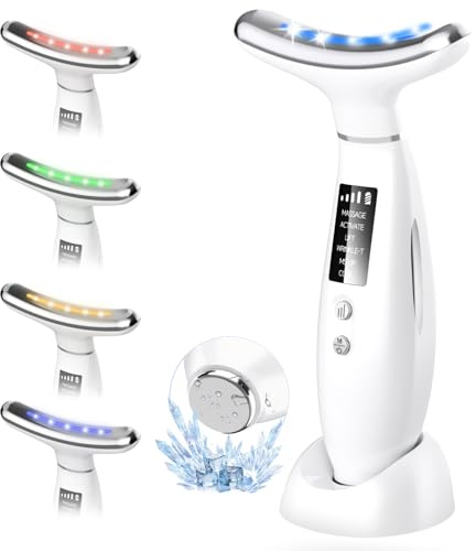 Face Massager, 6 Modes & 4 Intensity Levels Face Lifting Device, Neck Massage Skin Care Tool with Cooling for Skin Toning Beauty Devices
