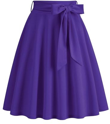 Trachtenrock Damen Dirndl Schürze Lang Dirndlschürzen Lila Trachtenkleid Dirndlschürze Für Bayrische Tracht Hochzeit Oktoberfest Faltenrock Mittelalter Einfärbig Plisseerock