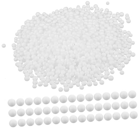 BESTYASH Billes de Mousse Blanches Légères pour Coussin, Garnissage Facile à Transporter, pour Projets D'artisanat et Oreillers de U, 200g
