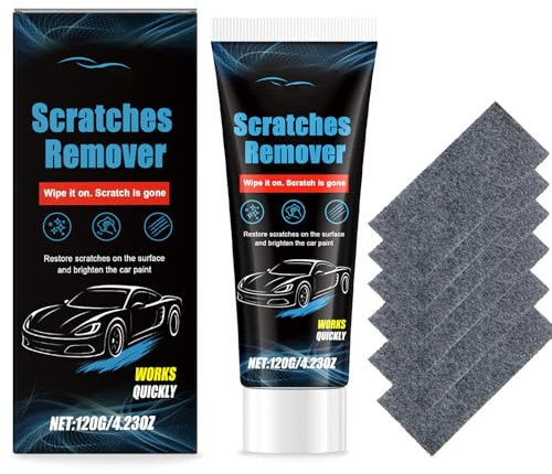 120ml Car Scratch Removal Wax & Nano Sparkle Cloth Set, 2025 New Car Paint Scratches Remover Car Polishing, Magic Nanosparkle Cloth Car Scratch Remover Kit for Deep Scratches