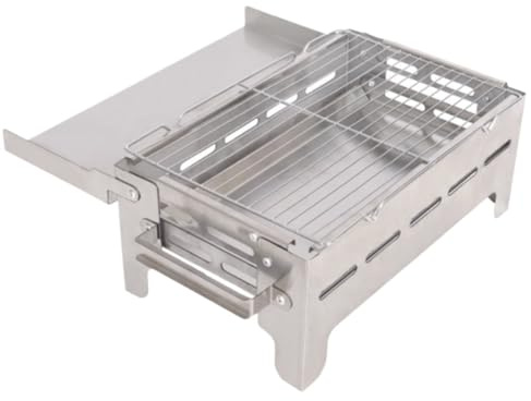 Barbecue portatile a carbonella, pieghevole, da tavolo, per viaggi, campeggio e cortile