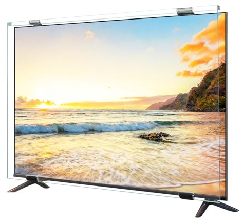 Qoosea 43 Zoll TV Bildschirmschutz, Anti-Kratzer HD-Klar Displayschutzfolie, Acryl Schutzpanel für Eckstativ/Wandhalterung & Computermonitore, Leicht zu Reinigen TV-Schutz für LCD