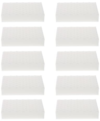 TOYANDONA 10pcs Multi-Functional High-Density Nano Cleaning Sponges for Kitchen and Car Washing Household Dish Cloths for Bowls Glassware and Tableware Easy-Dry White Pads